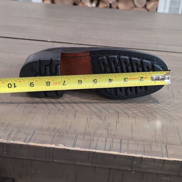 Y2k Cole Haan Black Leather Chunky Wooden Stacked Lug Sole Chelsea Boot 5.5 - Picture 13 of 14